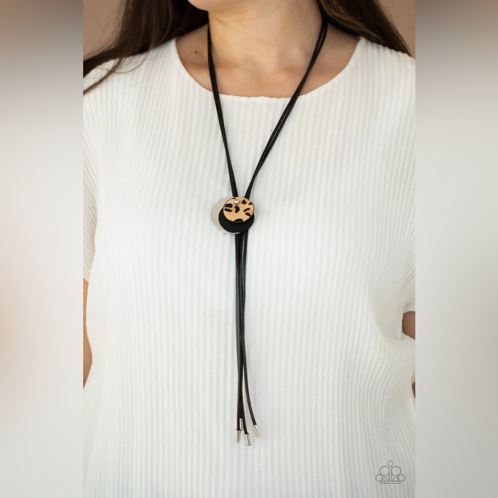 💖 paparazzi I’m Feline Good Bolo Necklace and Earrings Set